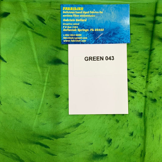 Splatter Dyed 100 % cotton fabric green 043