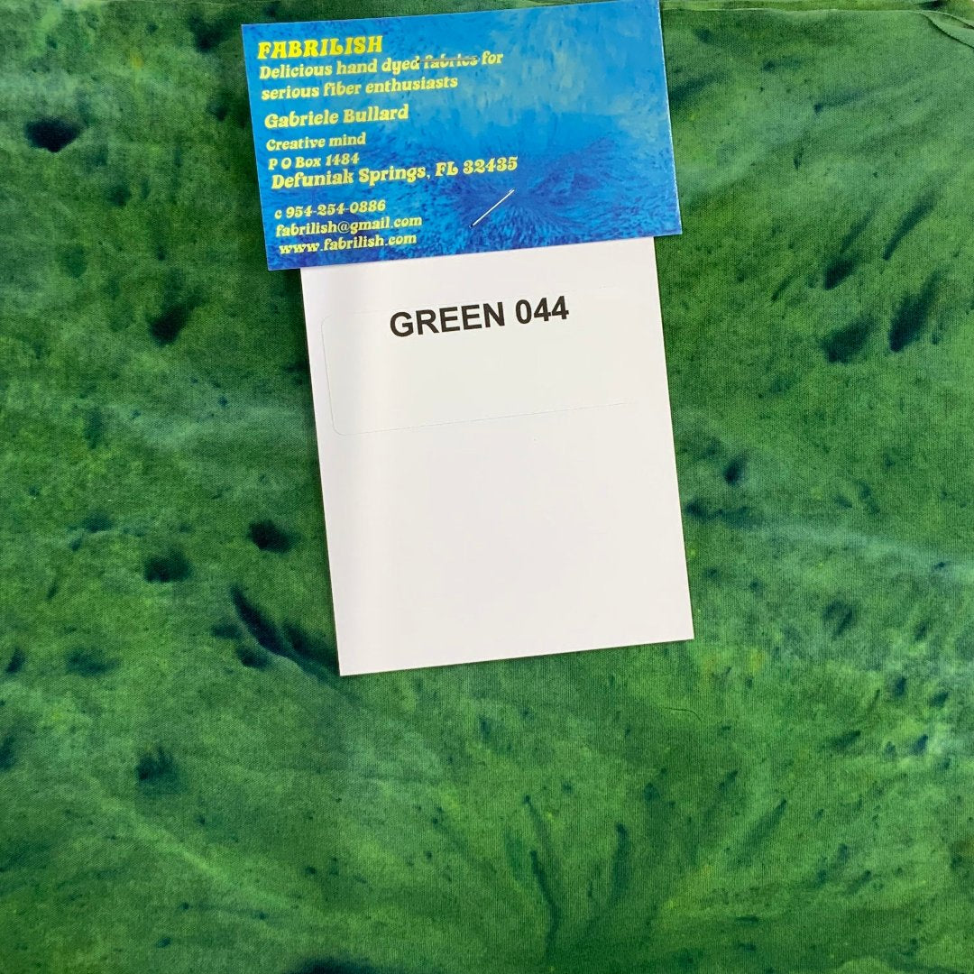 Splatter Dyed 100 % cotton fabric green 044