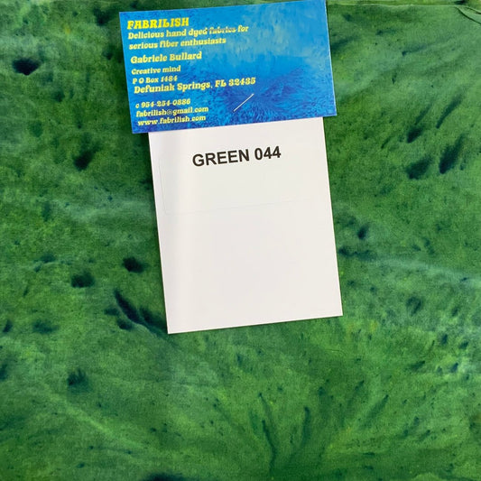 Splatter Dyed 100 % cotton fabric green 044