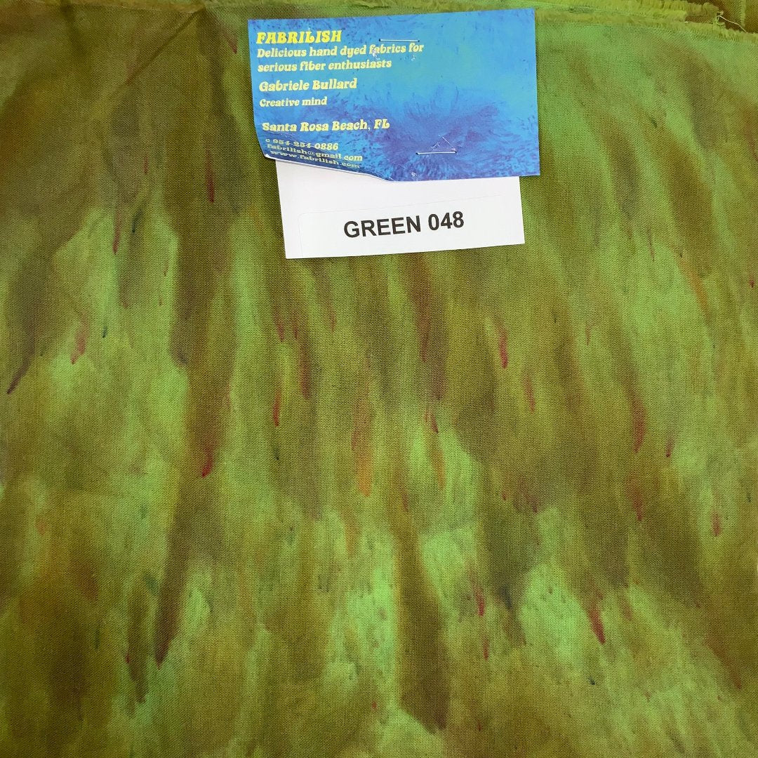 Splatter Dyed 100 % cotton fabric green 048
