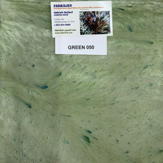 Splatter Dyed 100 % cotton fabric green 050