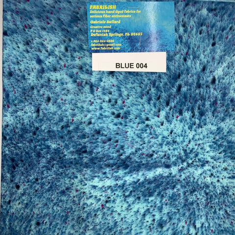 Splatter Dyed 100 % cotton fabric blue 004