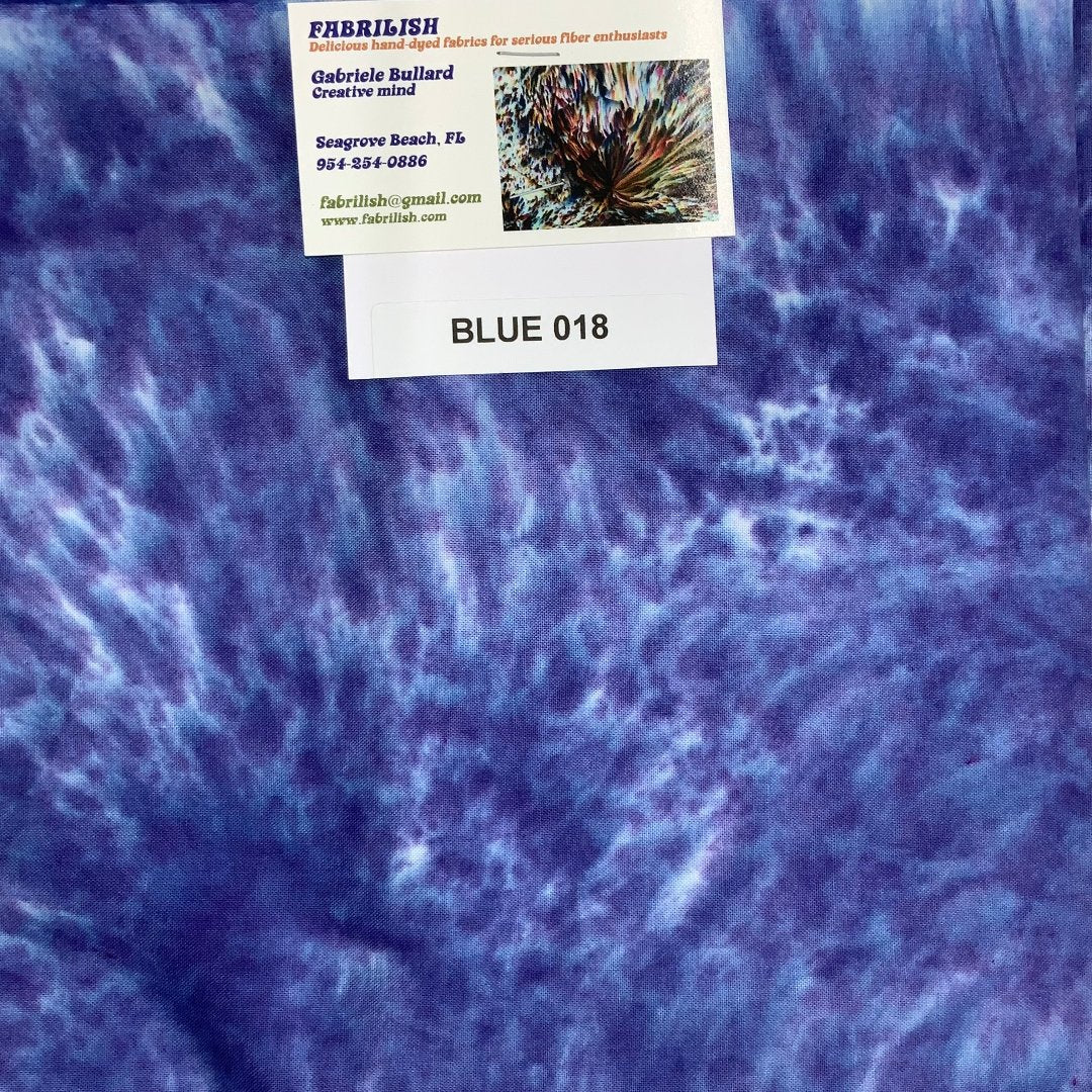 Splatter Dyed 100 % cotton fabric blue 018