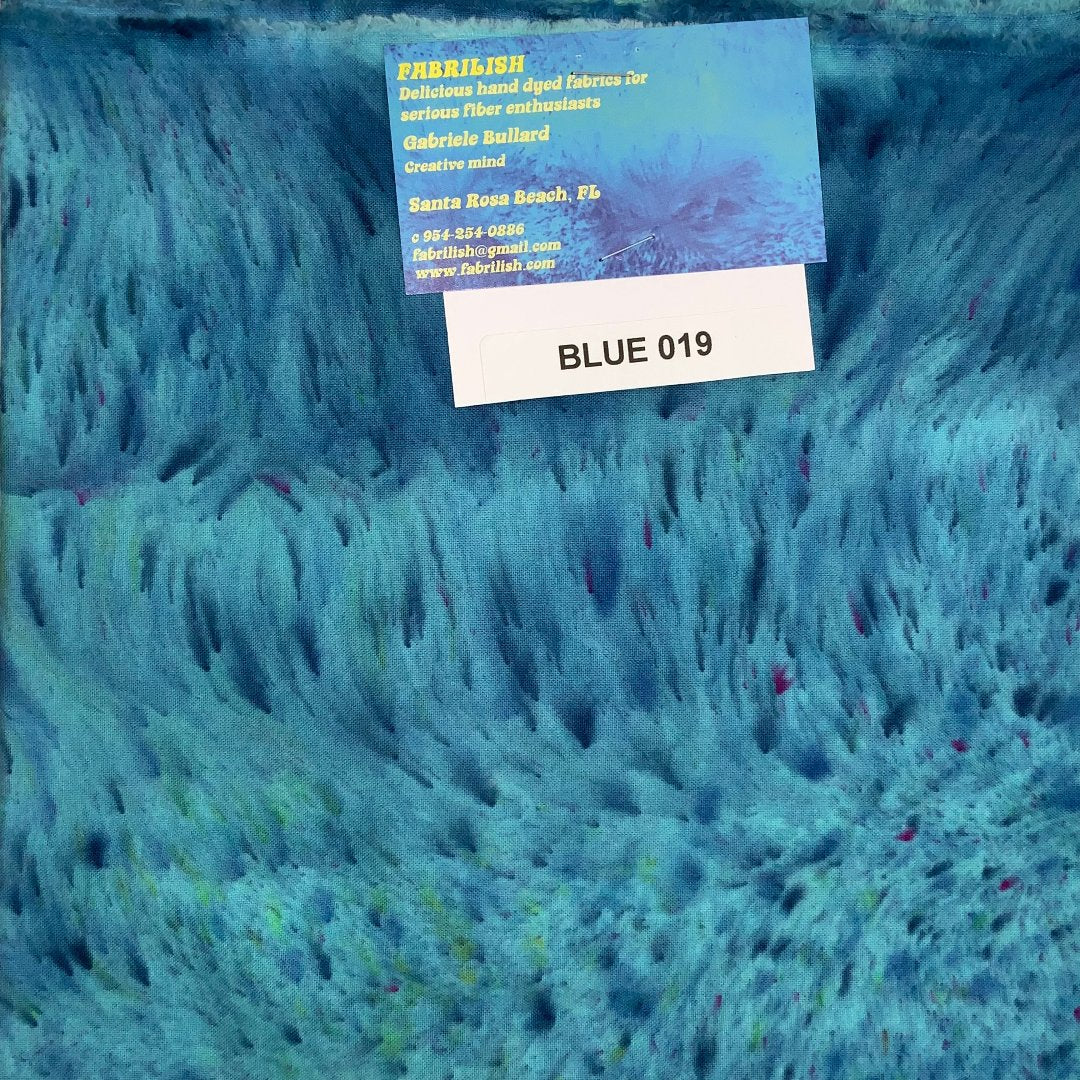 Splatter Dyed 100 % cotton fabric blue 019