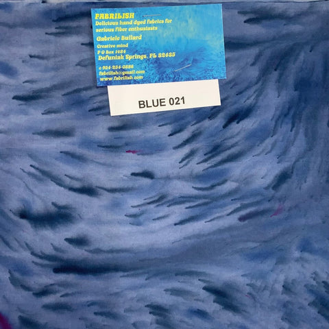 Splatter Dyed 100 % cotton fabric blue 021