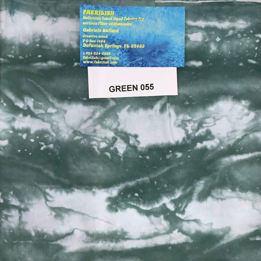 Splatter Dyed 100 % cotton fabric green 055