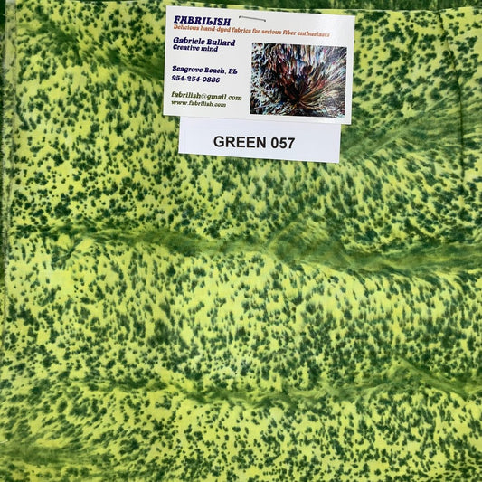 Splatter Dyed 100 % cotton fabric green 057