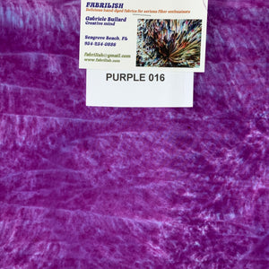 Hand Dyed 100 % cotton fabric purple 016