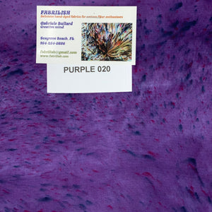 Hand Dyed 100 % cotton fabric purple 020