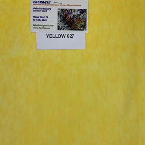 Hand Dyed 100 % cotton fabric yellow 027