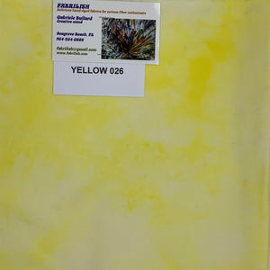 Hand Dyed 100 % cotton fabric yellow 026