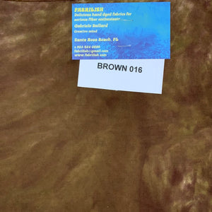 Hand Dyed 100 % cotton fabric brown 016