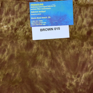 Hand Dyed 100 % cotton fabric brown 015