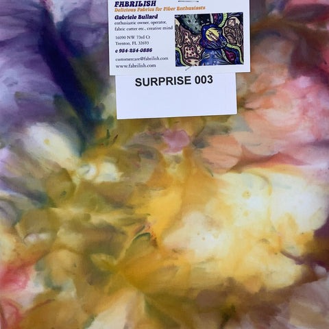 Hand Dyed 100 % cotton fabric surprise 003