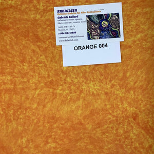 Hand Dyed 100 % cotton fabric orange 004