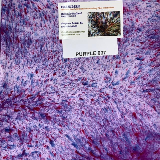 Hand Dyed 100 % cotton fabric purple 037