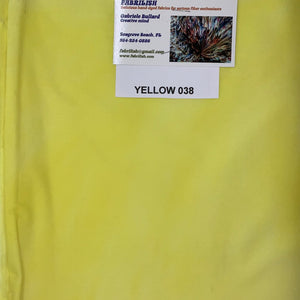 Hand Dyed 100 % cotton fabric yellow 038