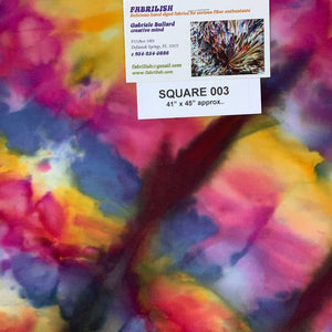 Hand Dyed 100 % cotton fabric square 003