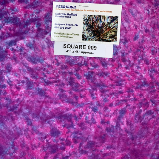 Hand Dyed 100 % cotton fabric square 009
