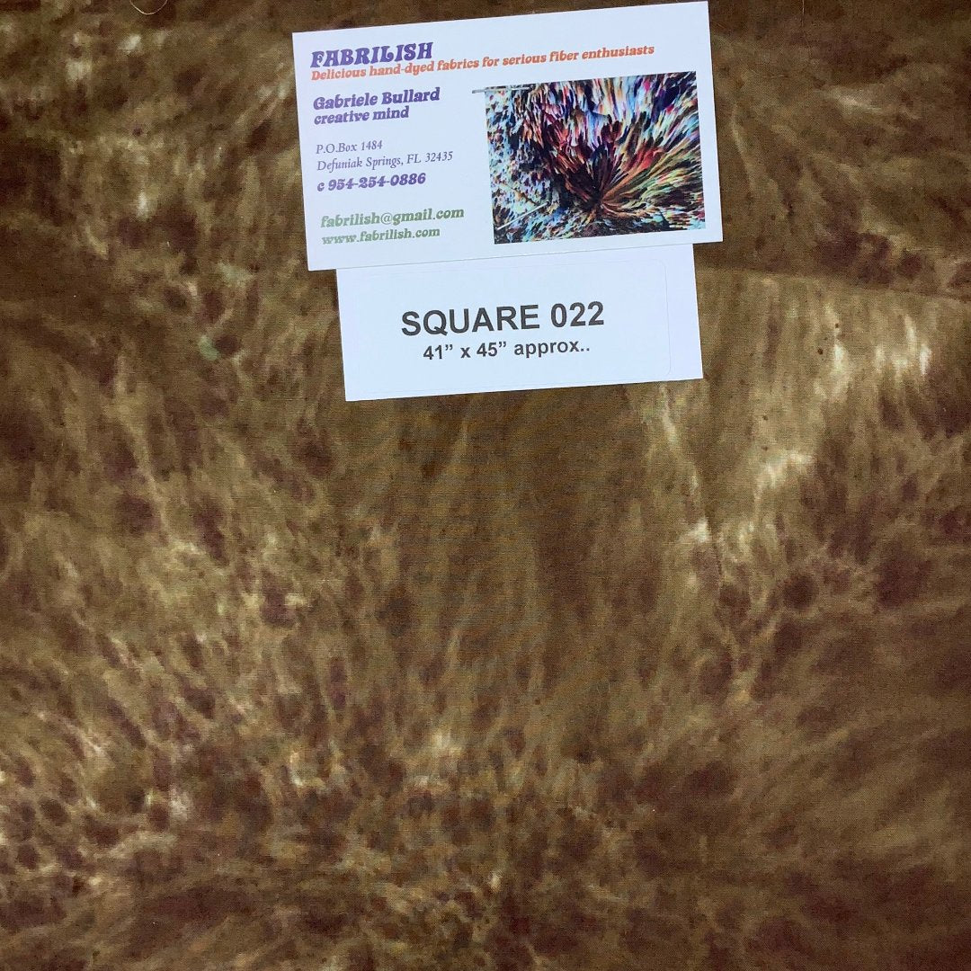 Hand Dyed 100 % cotton fabric square 022