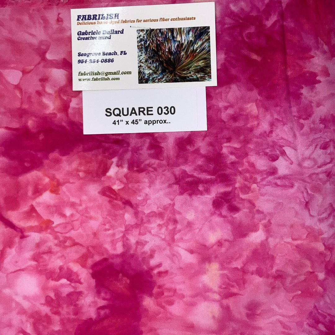 Hand Dyed 100 % cotton fabric square 030