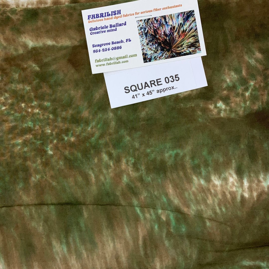 Hand Dyed 100 % cotton fabric square 035