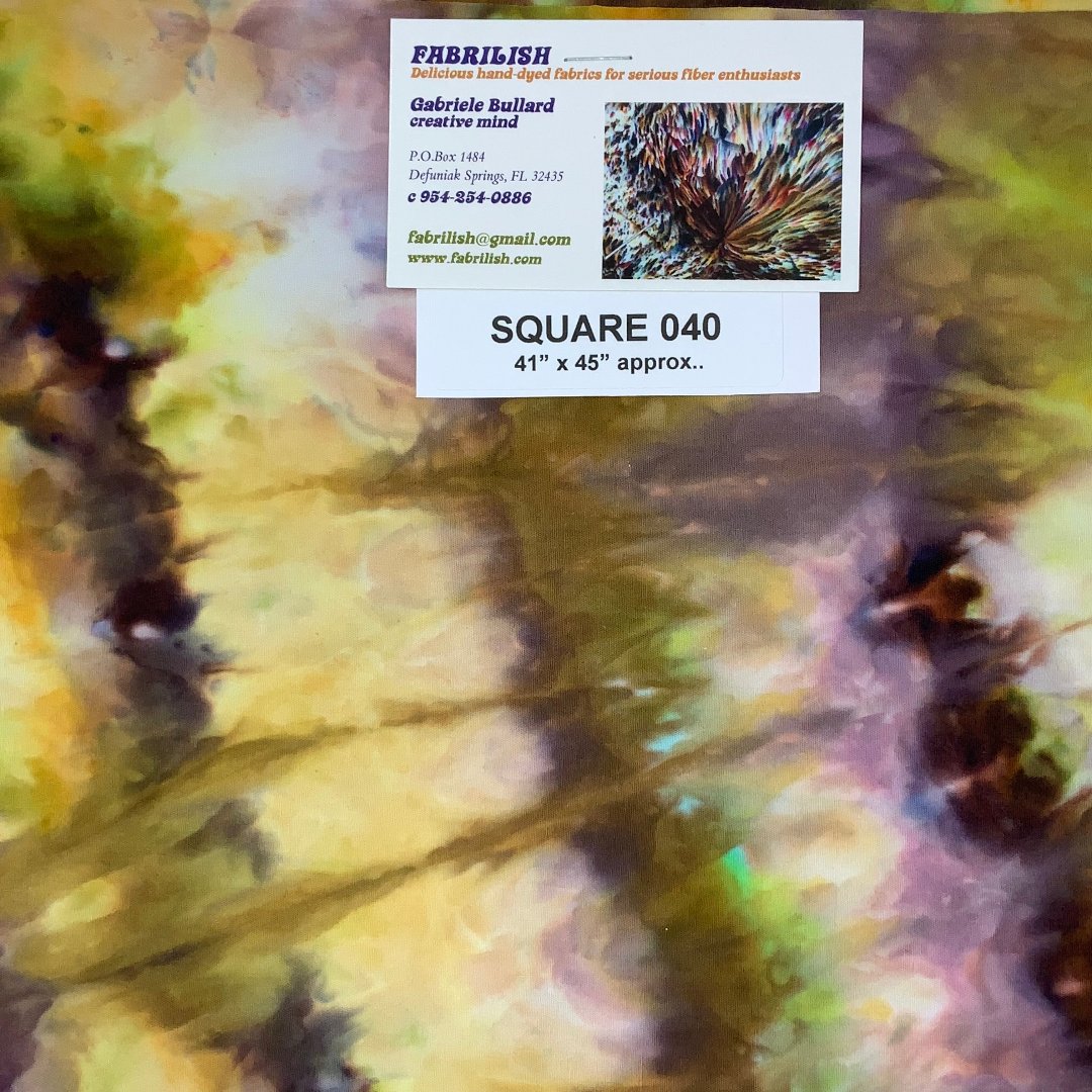 Hand Dyed 100 % cotton fabric square 040
