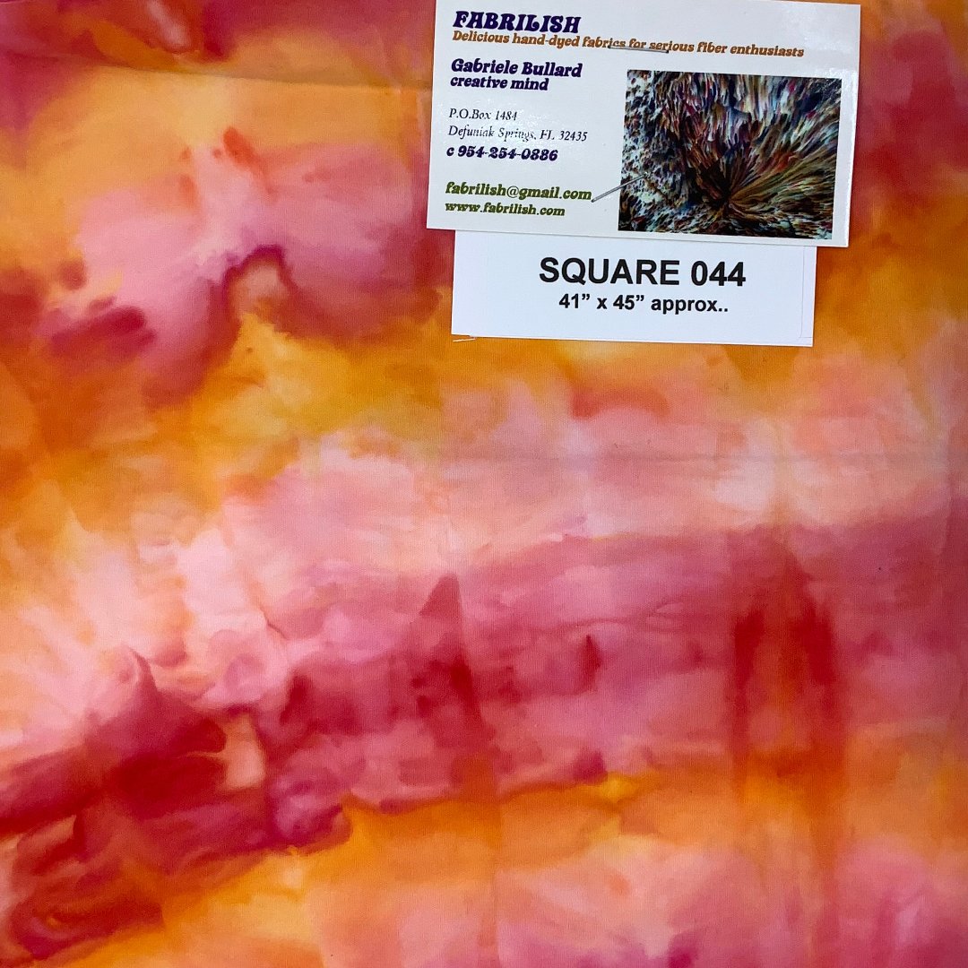 Hand Dyed 100 % cotton fabric square 044