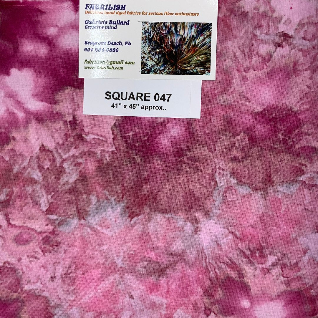 Hand Dyed 100 % cotton fabric square 047