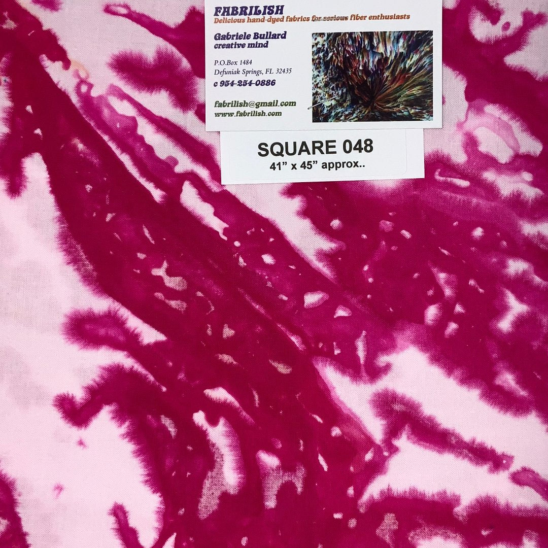 Hand Dyed 100 % cotton fabric square 048