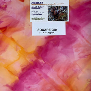 Hand Dyed 100 % cotton fabric square 050