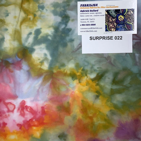 Hand Dyed 100 % cotton fabric surprise 022