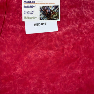 Hand Dyed 100 % cotton fabric red 016