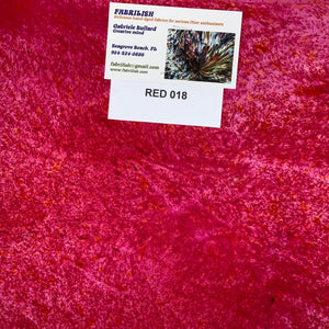 Hand Dyed 100 % cotton fabric red 018