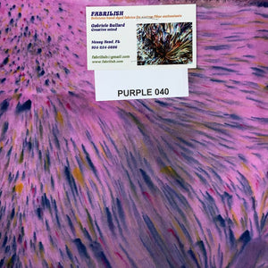 Hand Dyed 100 % cotton fabric purple 040