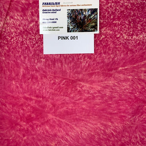 Hand Dyed 100 % cotton fabric pink 001