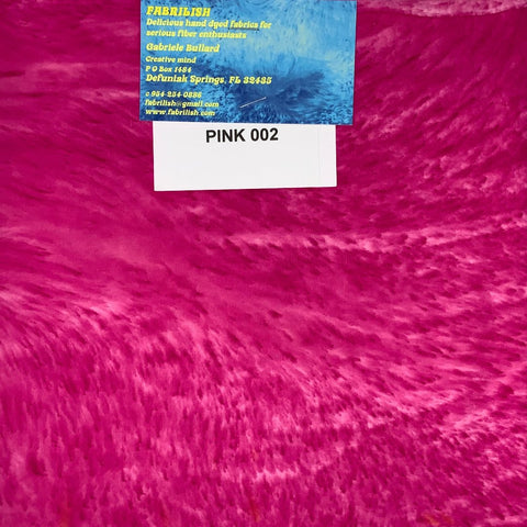 Hand Dyed 100 % cotton fabric pink 002