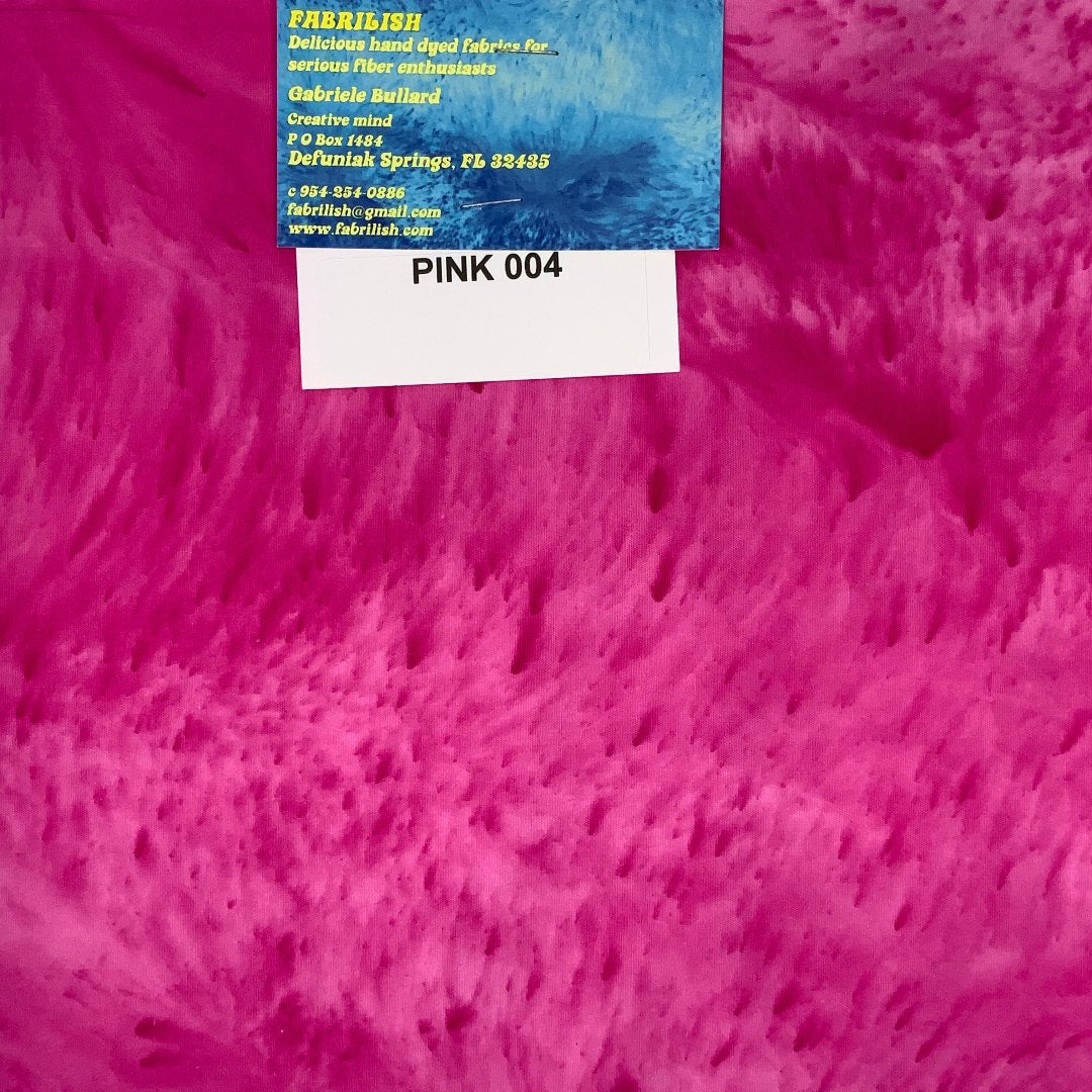 Hand Dyed 100 % cotton fabric pink 004