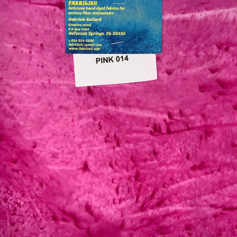 Hand Dyed 100 % cotton fabric pink 014