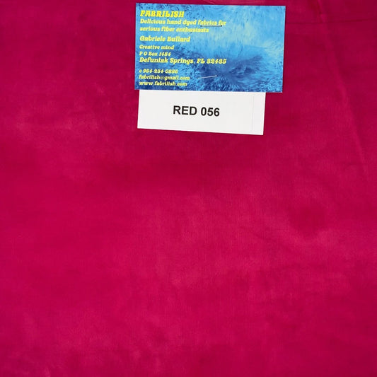 Hand Dyed 100 % cotton fabric red 056