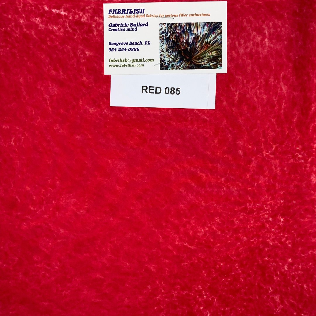 Hand Dyed 100 % cotton fabric red 085