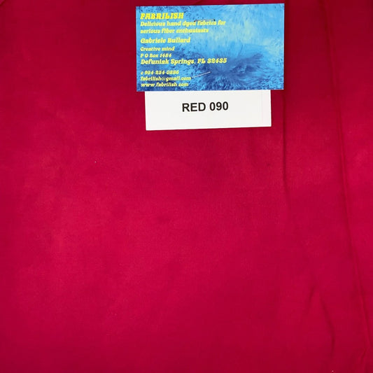 Hand Dyed 100 % cotton fabric red 090
