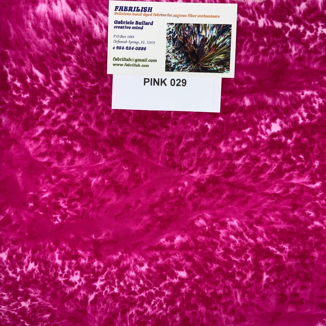 Hand Dyed 100 % cotton fabric pink 029