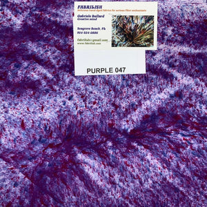 Hand Dyed 100 % cotton fabric purple 047