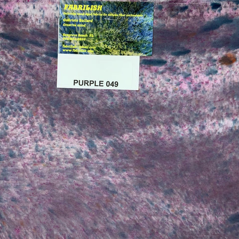 Hand Dyed 100 % cotton fabric purple 049