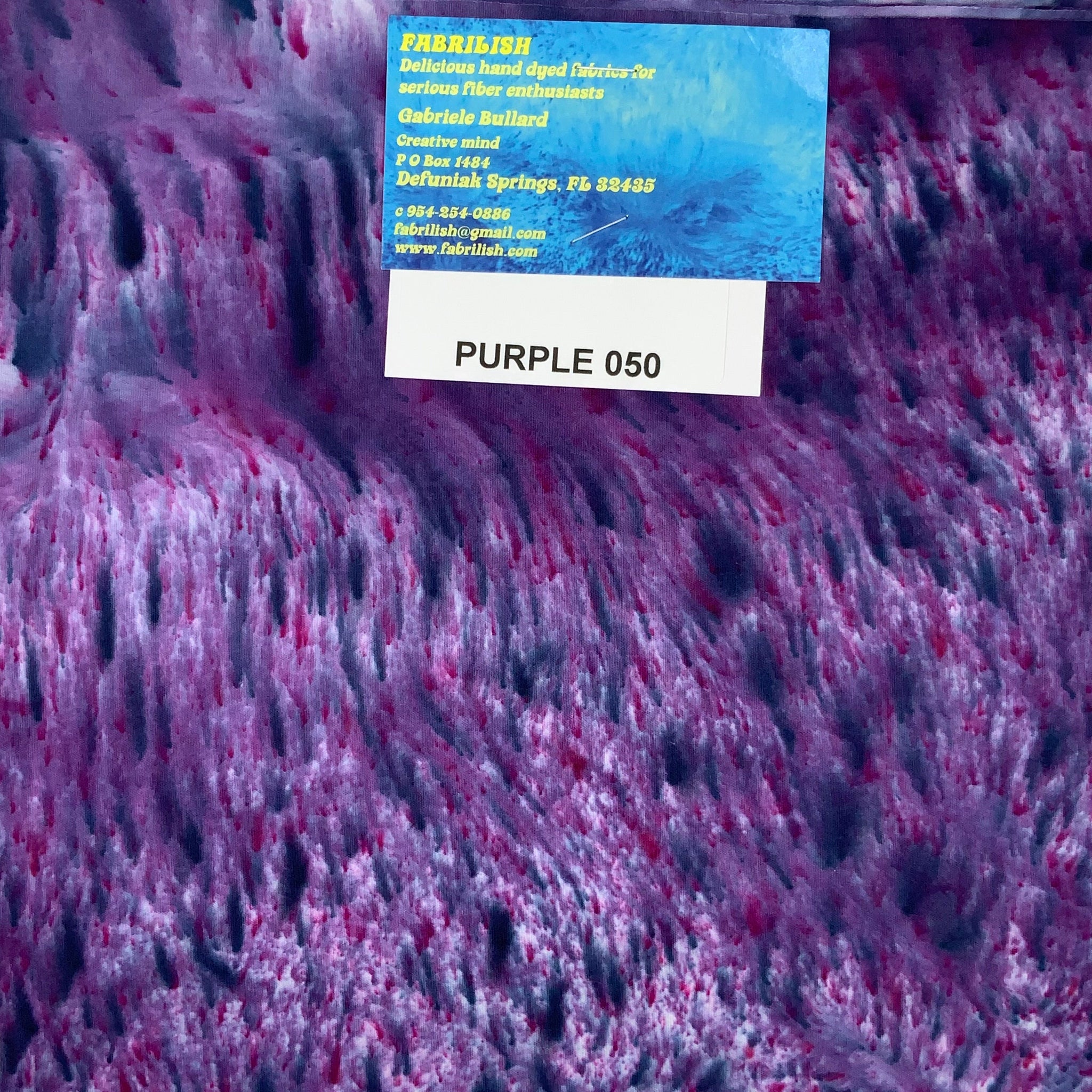 Hand Dyed 100 % cotton fabric purple 050