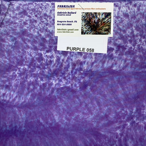 Hand Dyed 100 % cotton fabric purple 058