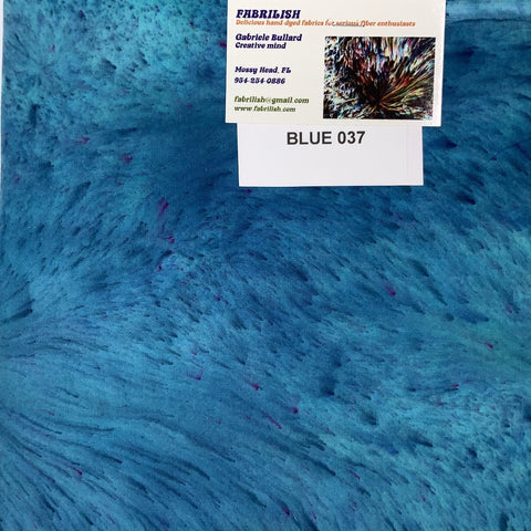 Splatter Dyed 100 % cotton fabric blue 037