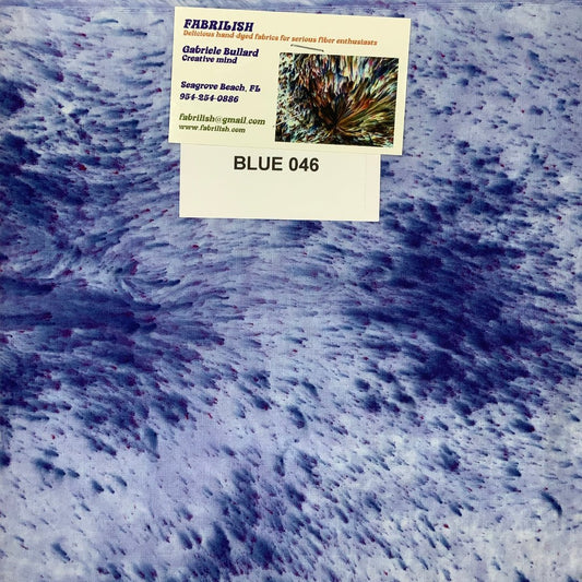 Splatter Dyed 100 % cotton fabric blue 046