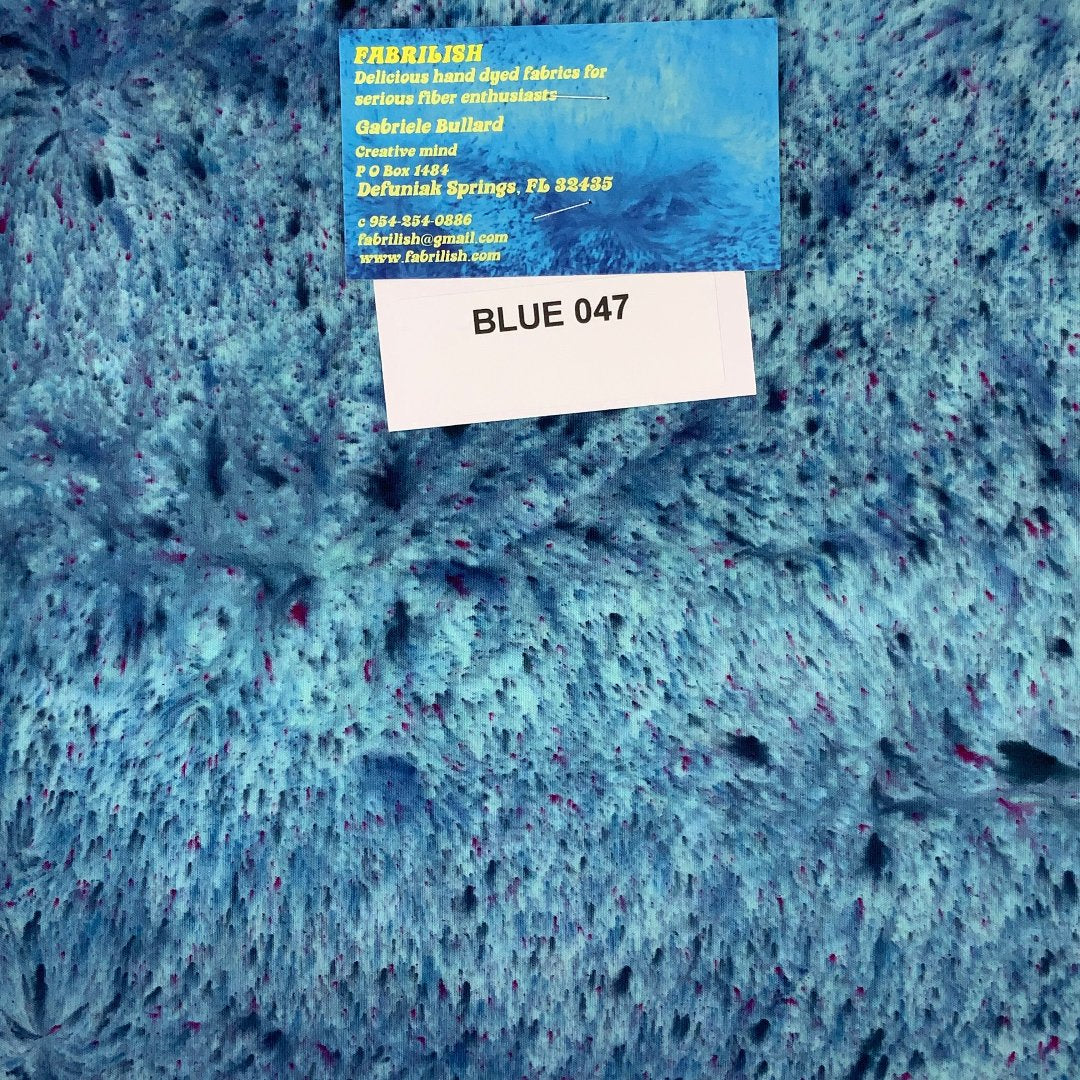 Splatter Dyed 100 % cotton fabric blue 047